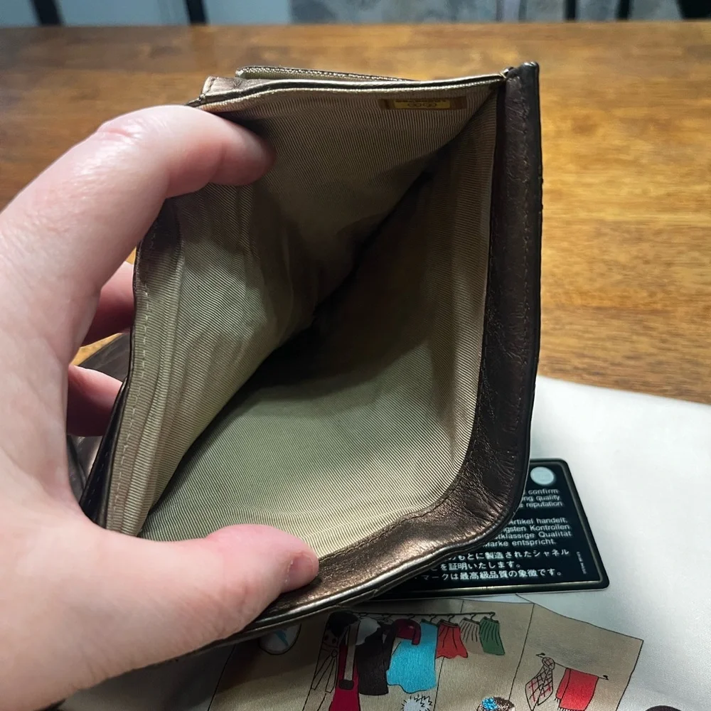 Chanel Quilted Metallic Brown Leather Wallet - Women - Picture 8 of 13